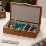 solid walnut wood jewelry case