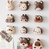 wooden animal fridge magnets
