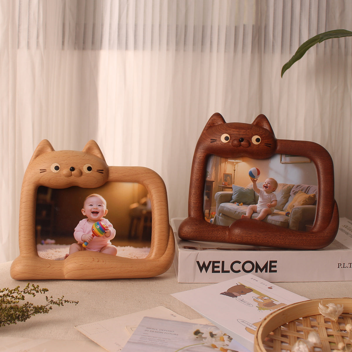 wooden pet picture frame