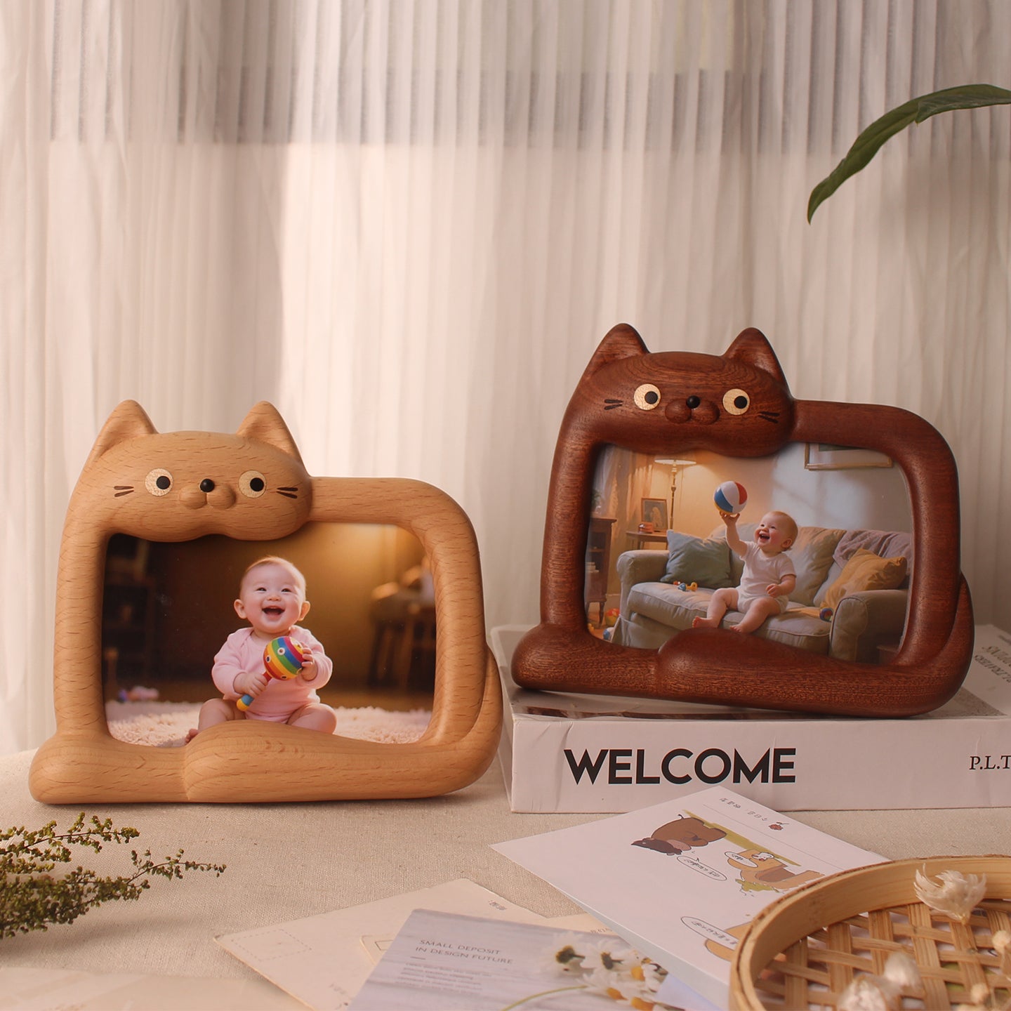 wooden pet picture frame