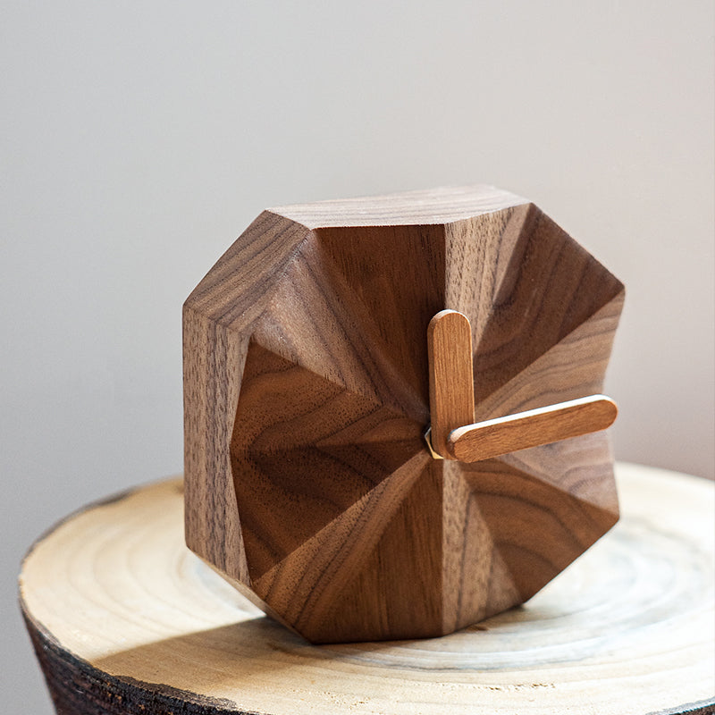 wooden table clock